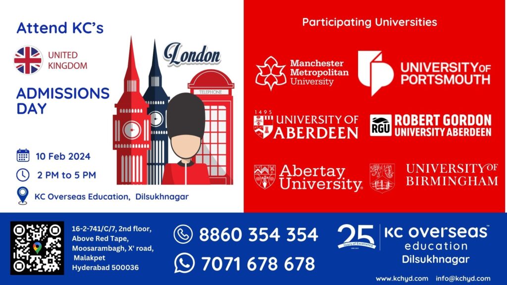 UK Admissions Day - Event at KC overseas Education Hyderabad